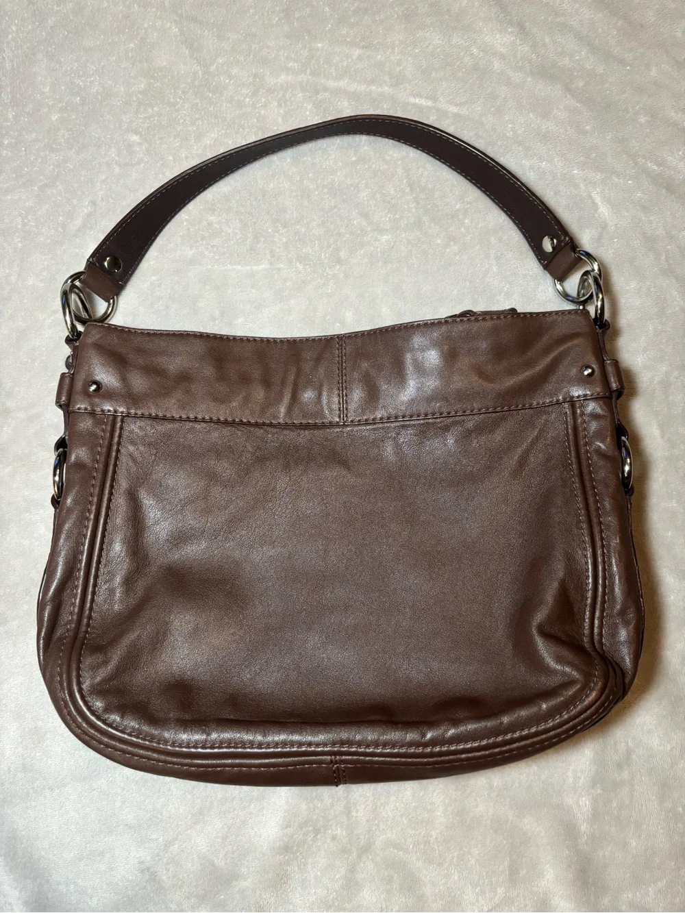 Coach Zoe Hobo Brown Leather Bag